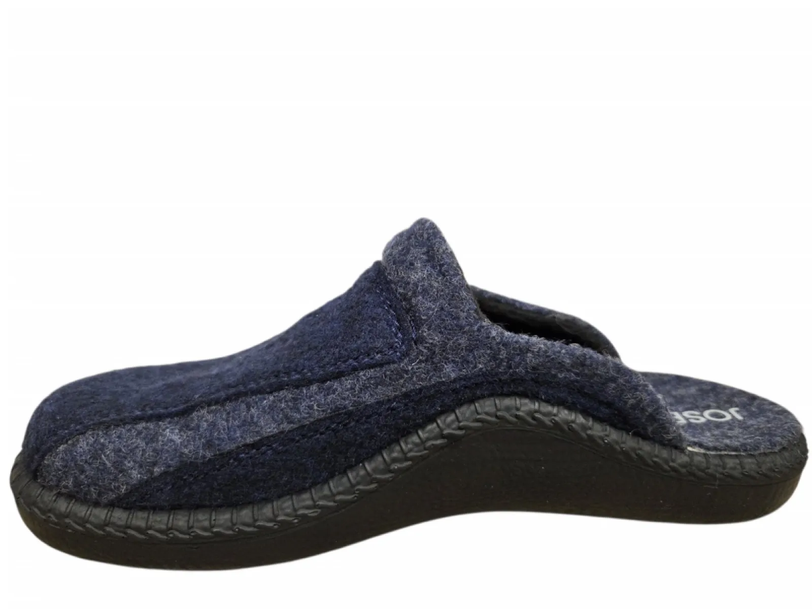 Josef Seibel Josef Seibel Monaco H12 Ocean Combi Pantoffels Open Sloffen Blauw Vilt Heren