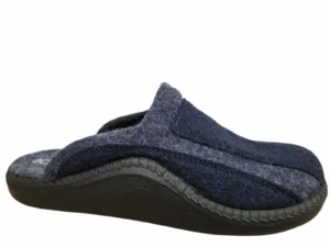 Josef Seibel Josef Seibel Monaco H12 Ocean Combi Pantoffels Open Sloffen Blauw Vilt Heren