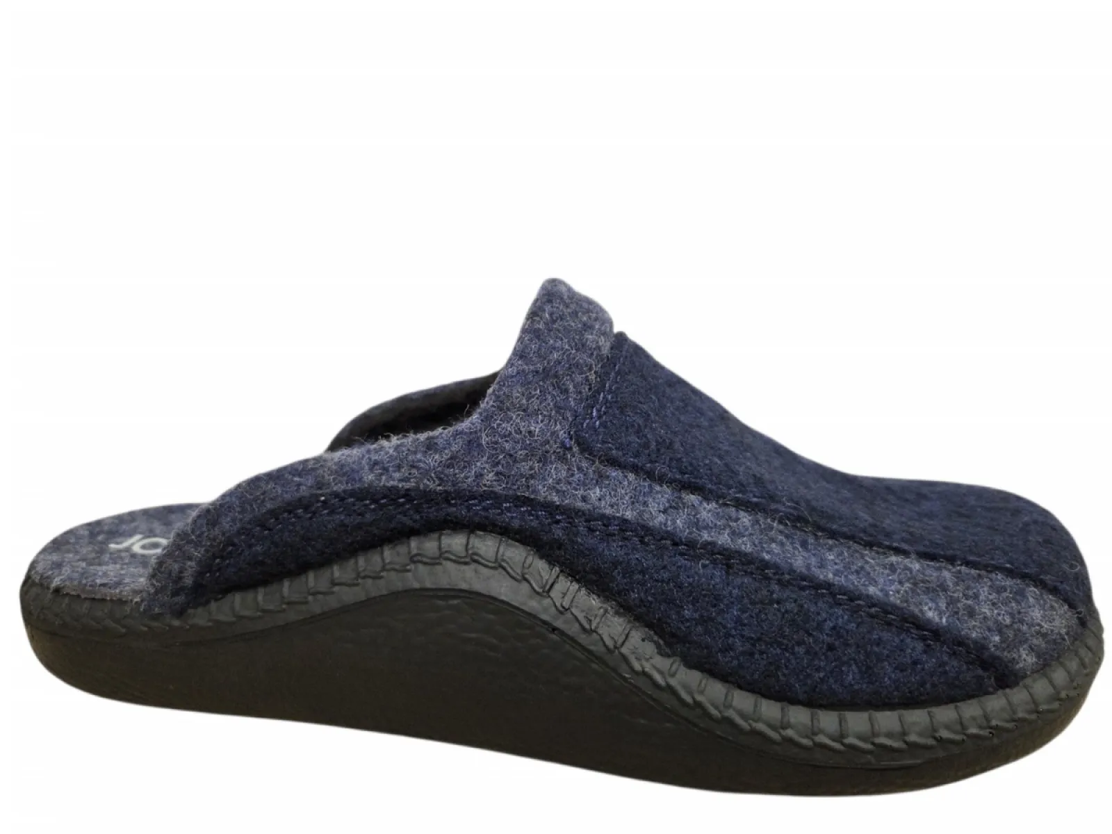 Josef Seibel Josef Seibel Monaco H12 Ocean Combi Pantoffels Open Sloffen Blauw Vilt Heren