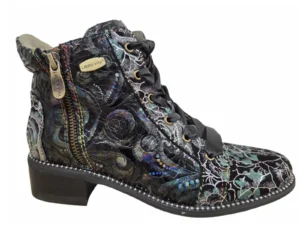 Laura Vita Laura Vita Emcmao 02 Argento Veterboots Zwart Suede Dames