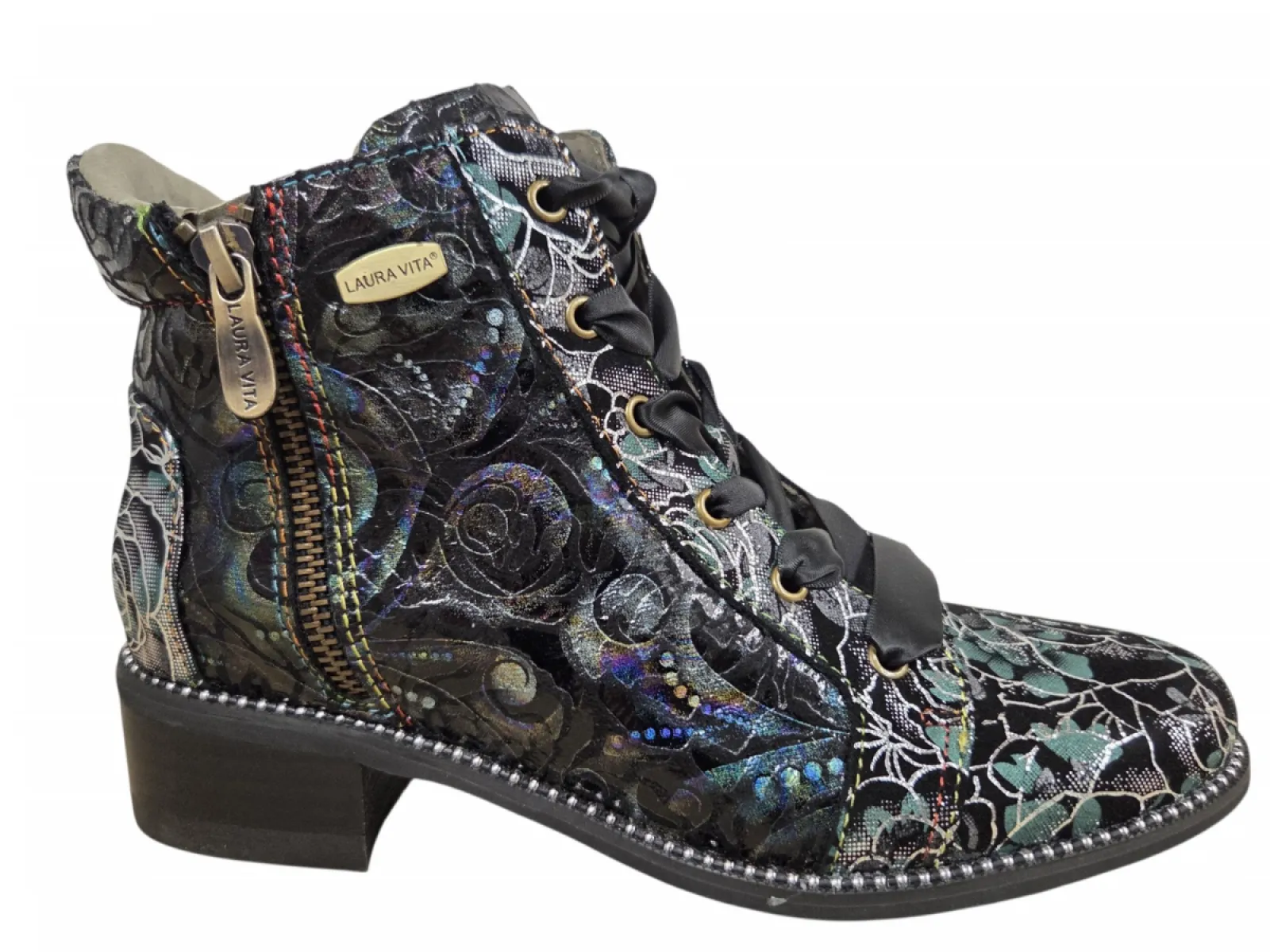 Laura Vita Laura Vita Emcmao 02 Argento Veterboots Zwart Suede Dames