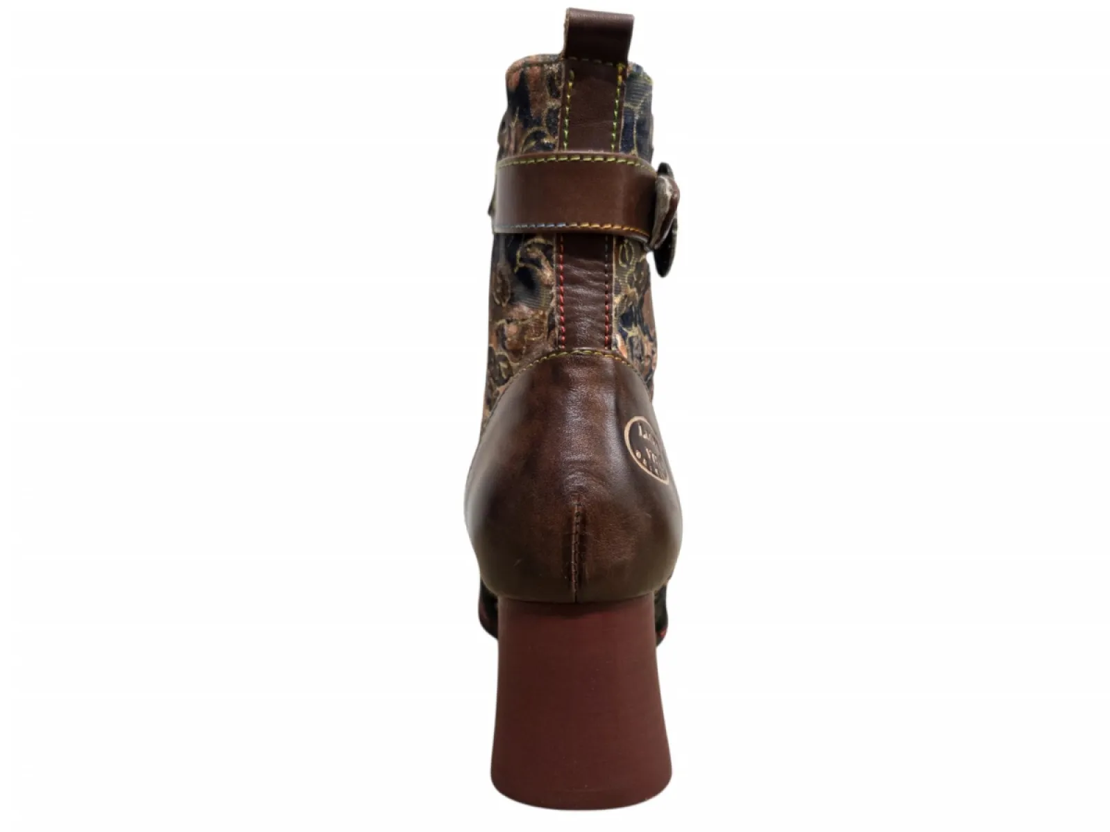 Laura Vita Laura Vita Incaso 10 Marron Enkellaarzen Bruin Gebloemd Leer en Suede Dames