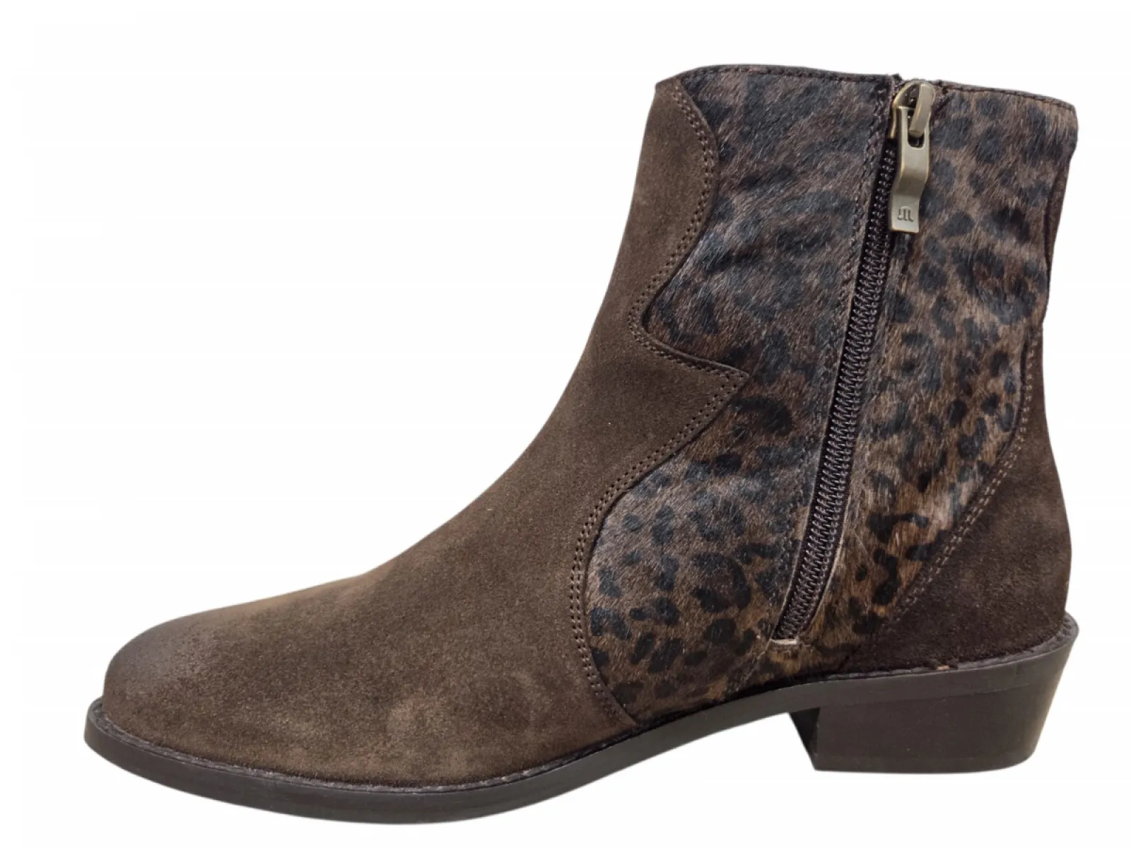 Maruti Maruti Gavi Suede Hairon DBrown DN1 Enkellaarzen Bruin Suede Dames