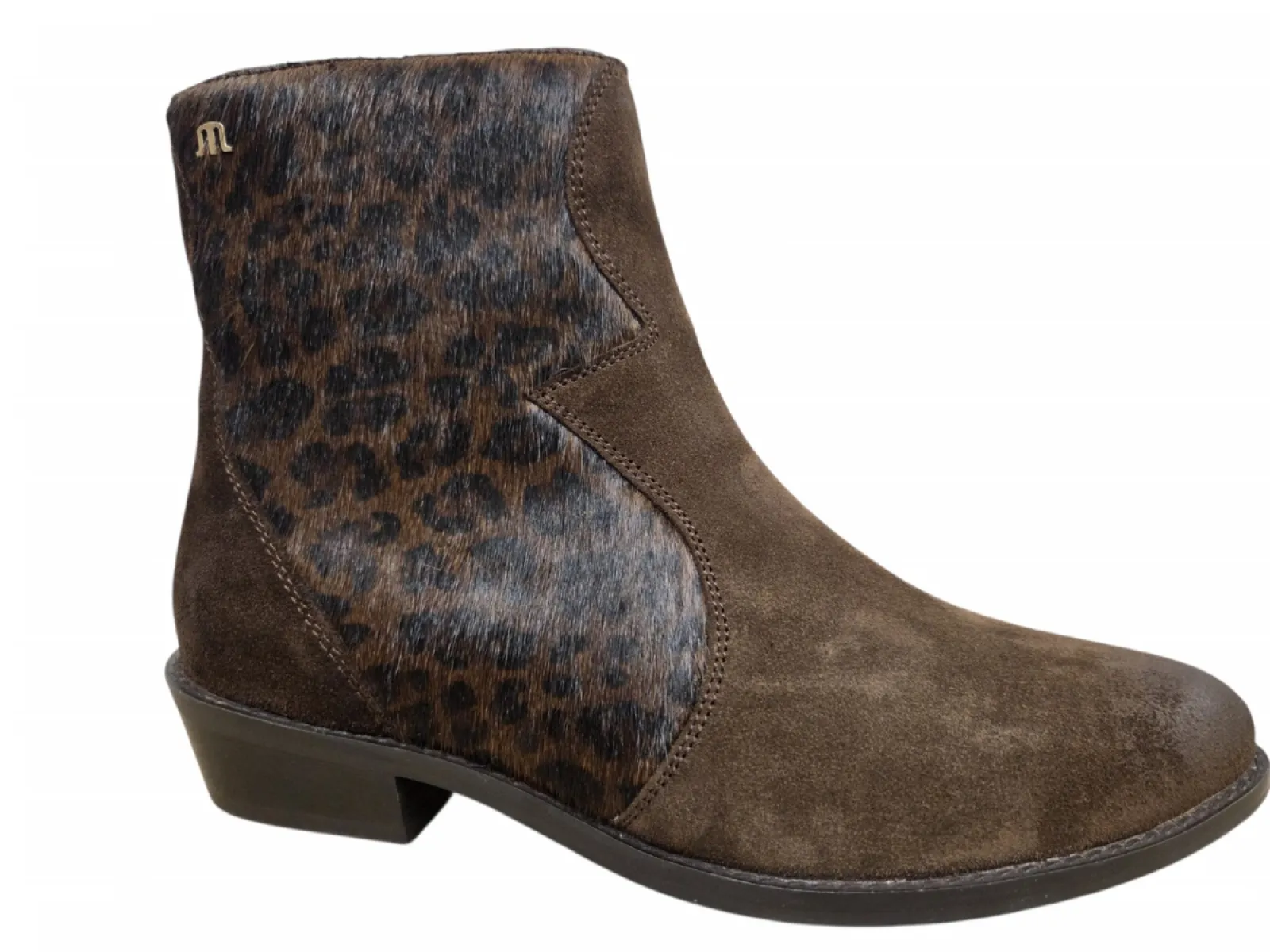 Maruti Maruti Gavi Suede Hairon DBrown DN1 Enkellaarzen Bruin Suede Dames