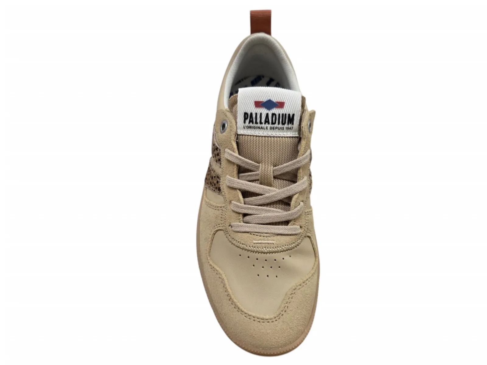 Palladium Palladium Pallacup Flame LTH Warm Sand Sneakers Beige Leer en Suede Dames