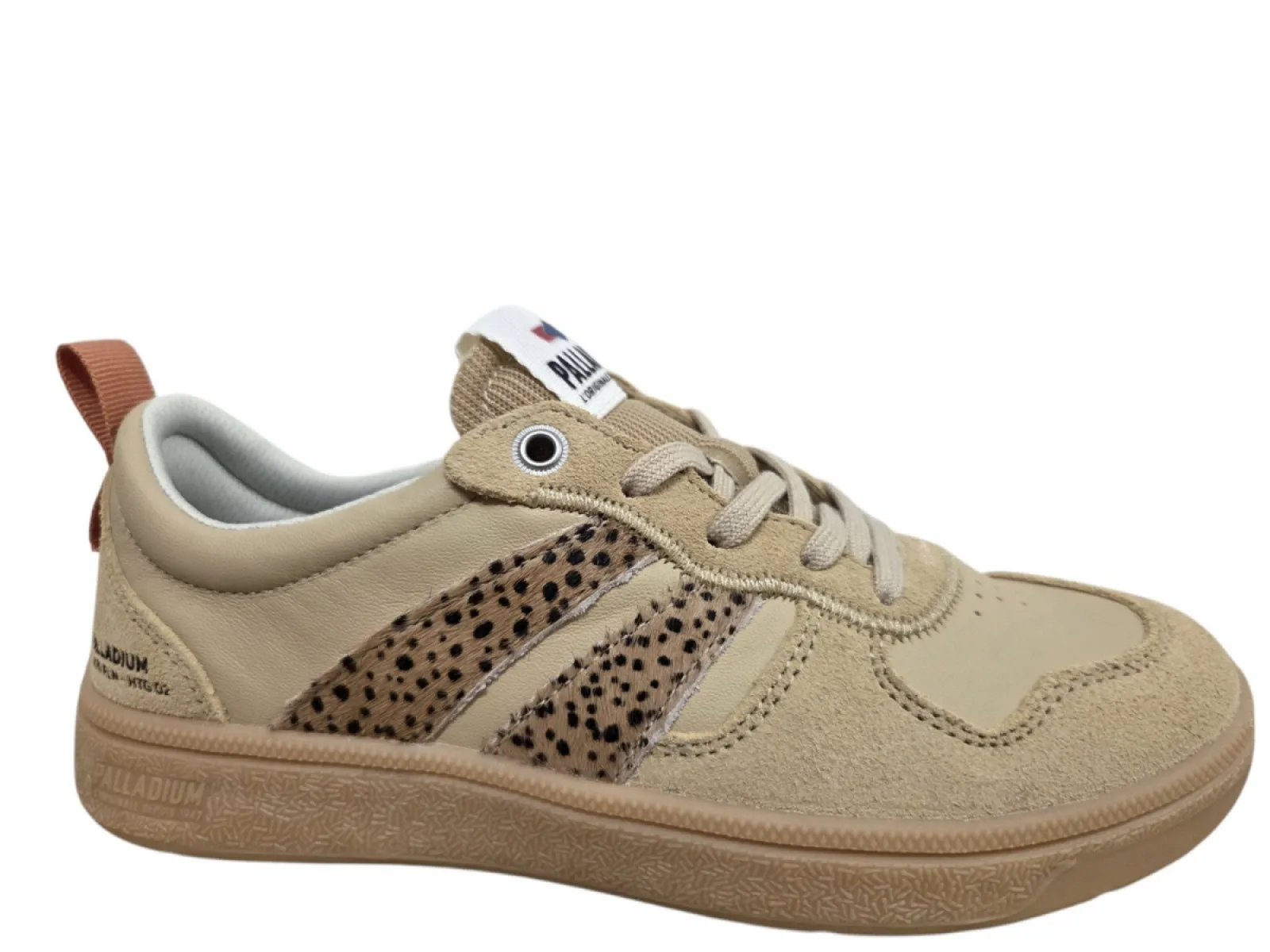 Palladium Palladium Pallacup Flame LTH Warm Sand Sneakers Beige Leer en Suede Dames