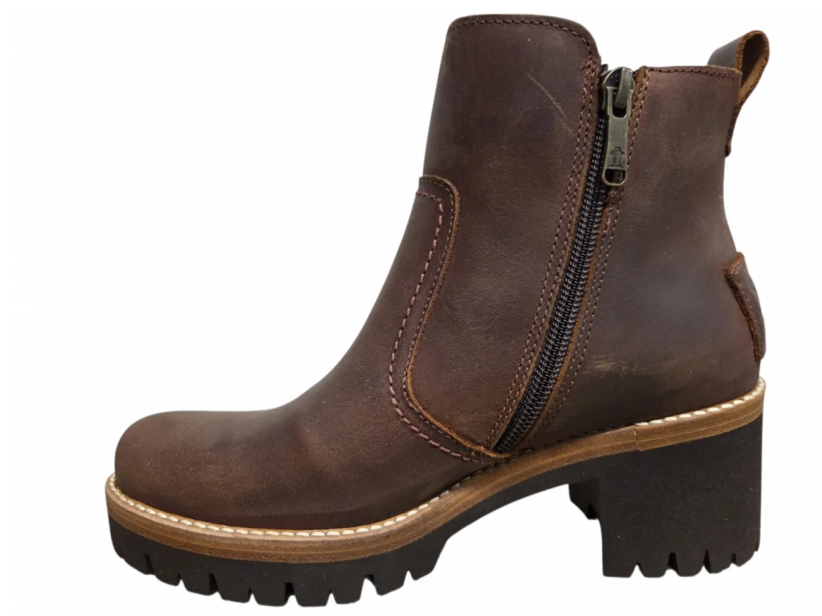 Panama Jack Panama Jack Pauline B10 Napa Cuero Bark Boots Bruin Gevet Leer Dames
