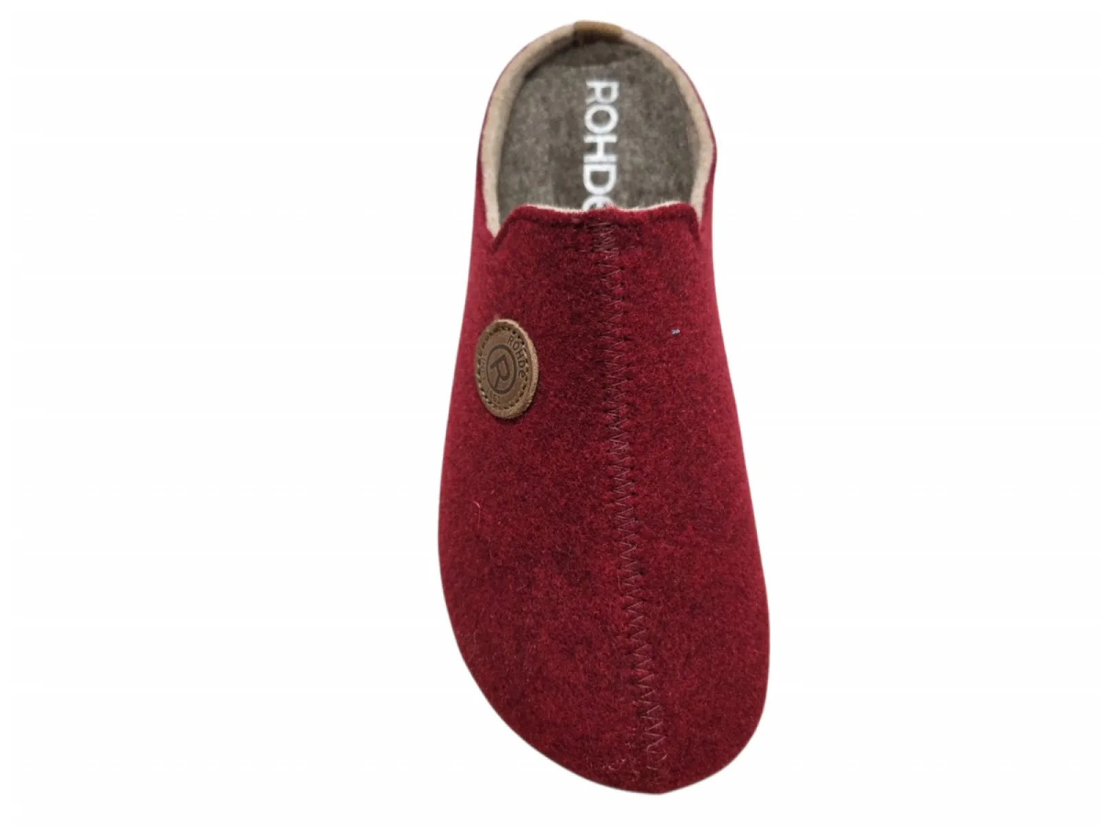 Rohde Rohde 6120 48 Pantoffels Open Sloffen Rood Vilt Dames