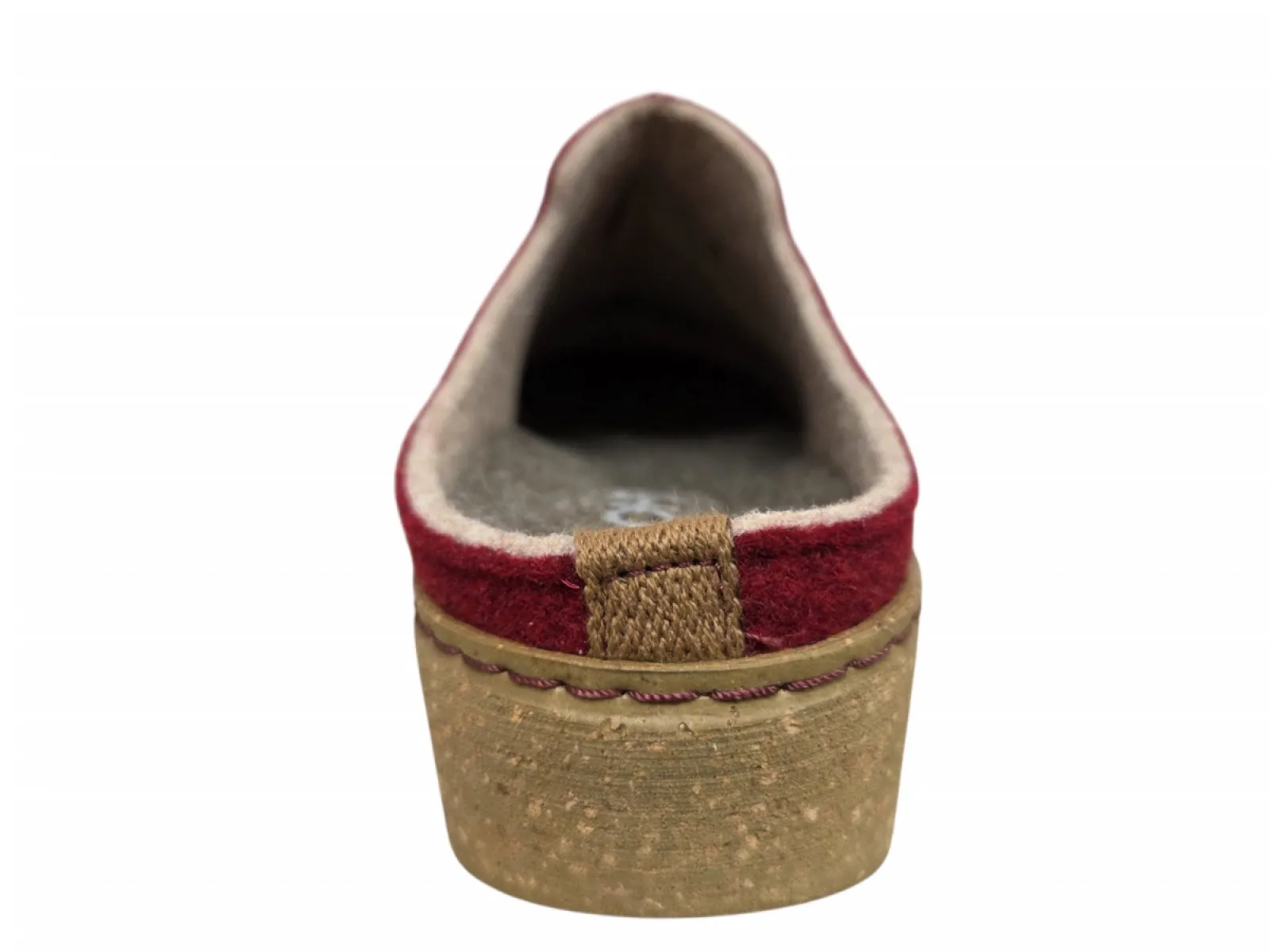 Rohde Rohde 6120 48 Pantoffels Open Sloffen Rood Vilt Dames