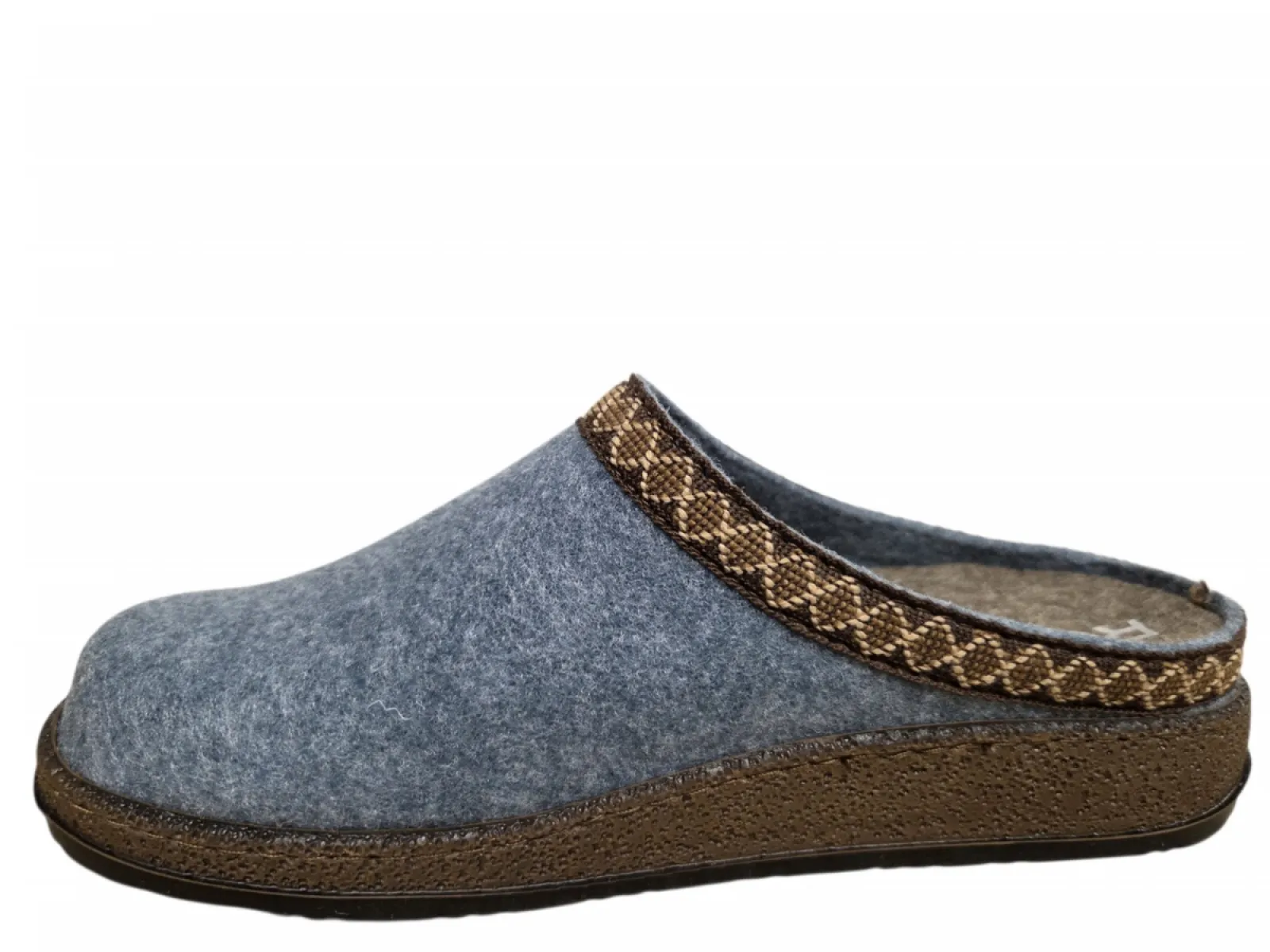 Rohde Rohde 6425 55 Pantoffels Open Sloffen Licht Blauw Vilt Dames