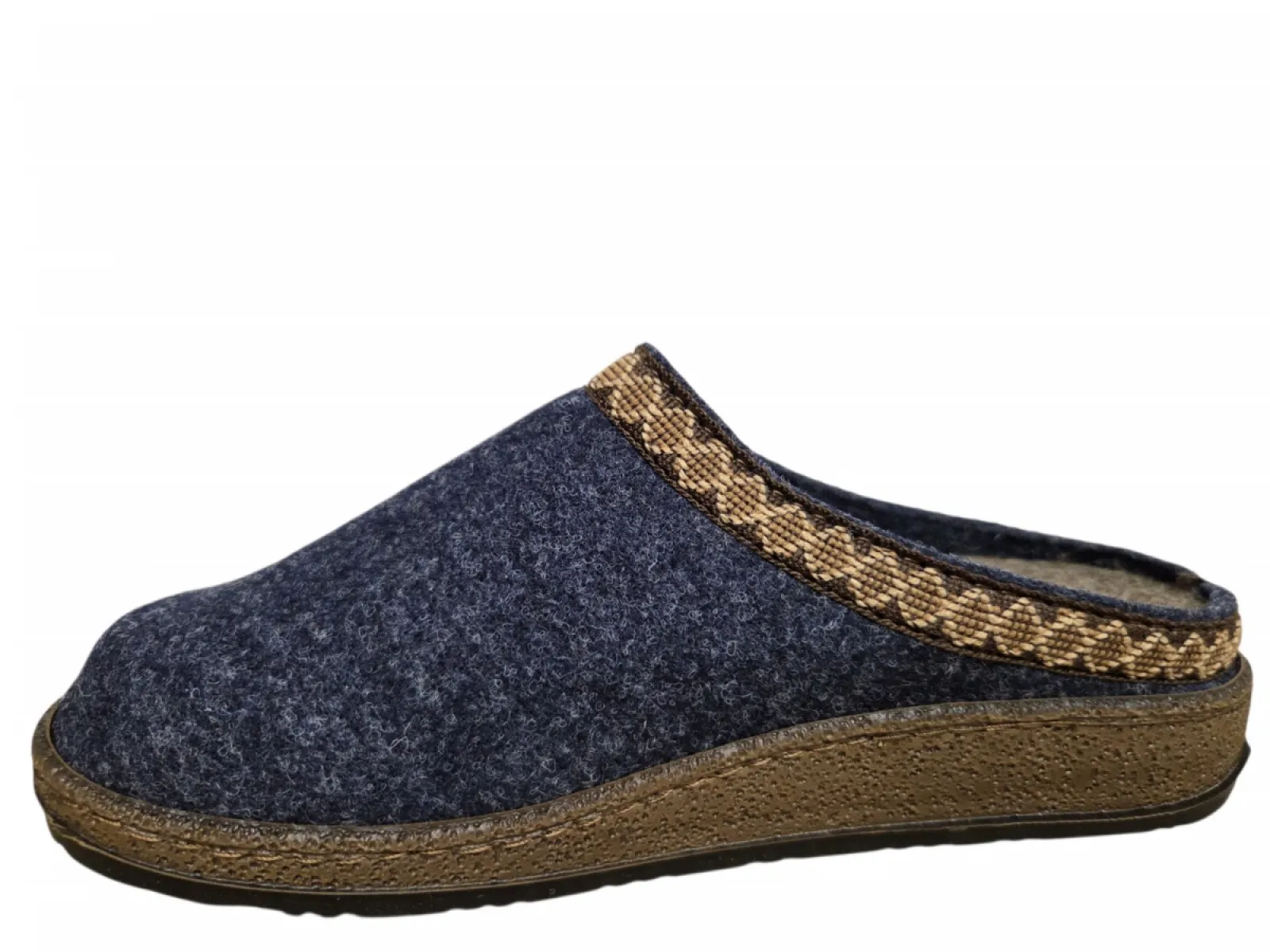Rohde Rohde 6425 56 Pantoffels Open Sloffen Blauw Vilt Dames