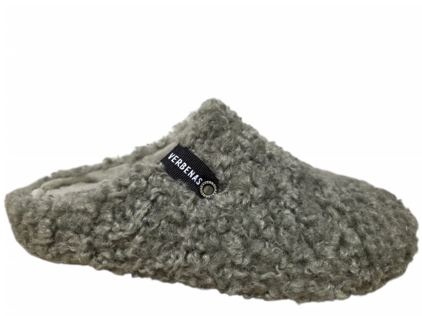 Verbenas Verbenas York Curly Verde Pantoffels Open Sloffen Groen Textiel Dames