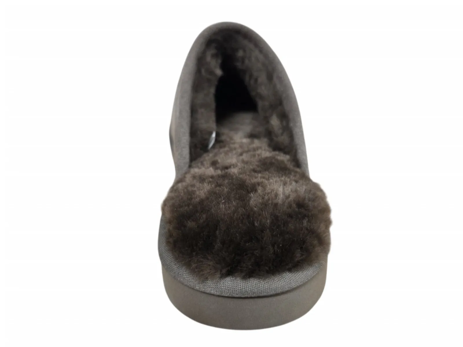 Warmbat Warmbat Classic Unisex Suede Pebble Pantoffels Open Sloffen Bruin/Grijs Suede Uniseks