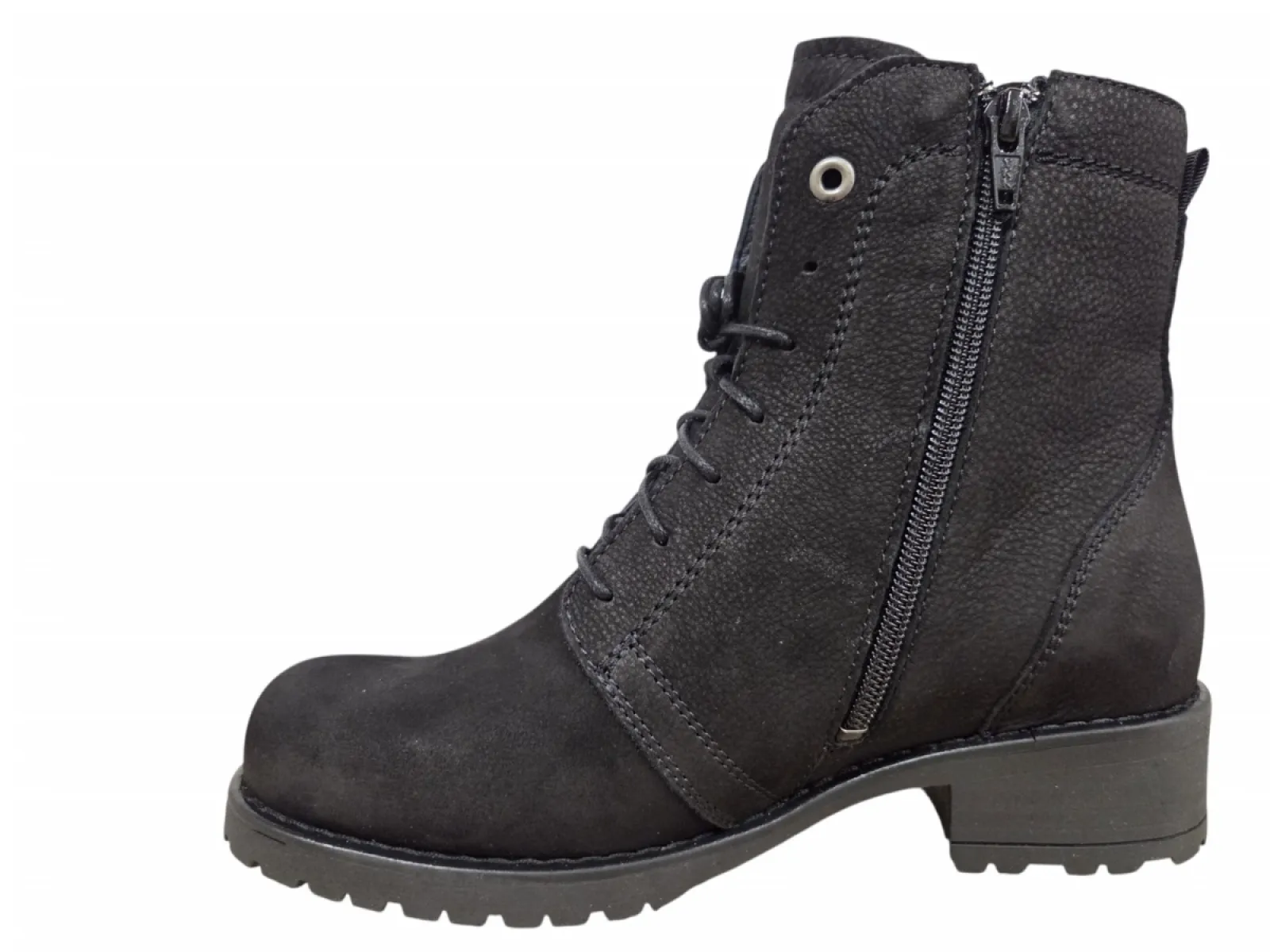 Wolky Wolky 0247910 000 Veterboots Zwart Nubuck Dames