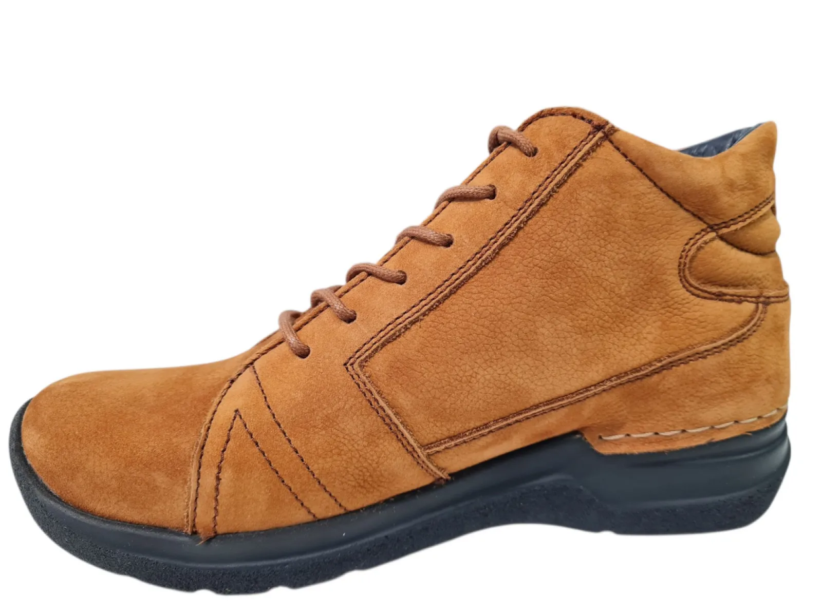 Wolky Wolky 0660611 430 Veterschoenen Cognac Nubuck Dames