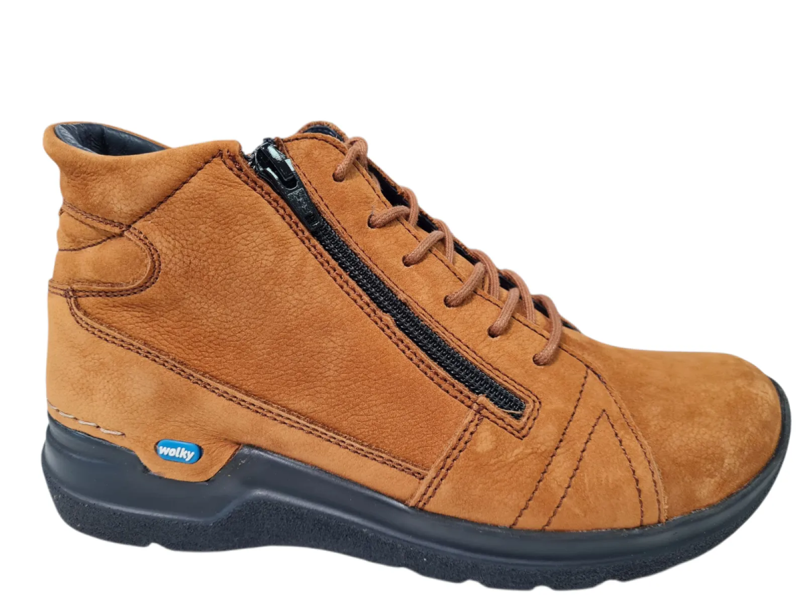 Wolky Wolky 0660611 430 Veterschoenen Cognac Nubuck Dames