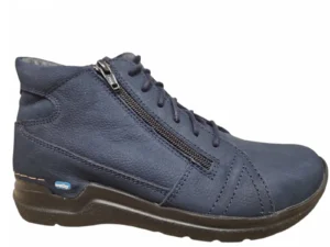 Wolky Wolky 0660611 800 Hoge Veterschoen Blauw Nubuck Dames