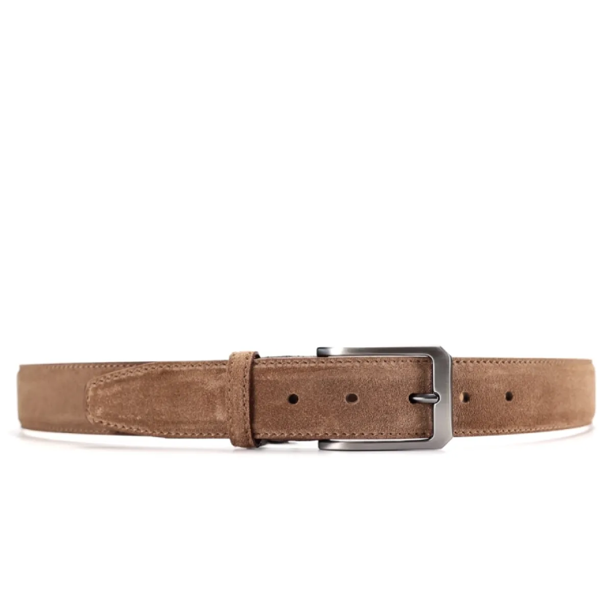 Melik Melik Gabbro Riem Sughero Suede Broekriem Bruin Suede Heren 110cm