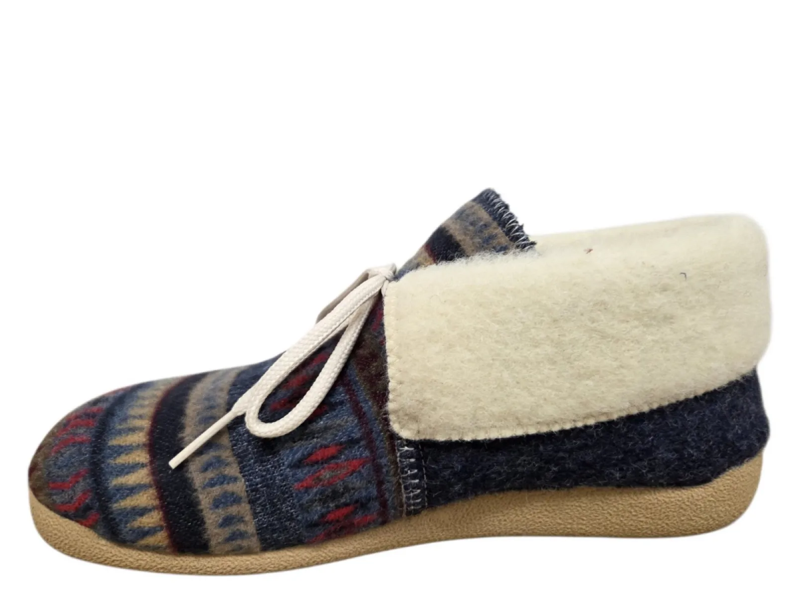 Q Fit Q Fit Eskimo Combi Blue Pantoffels Dichte Sloffen Blauw Combi Textiel Dames