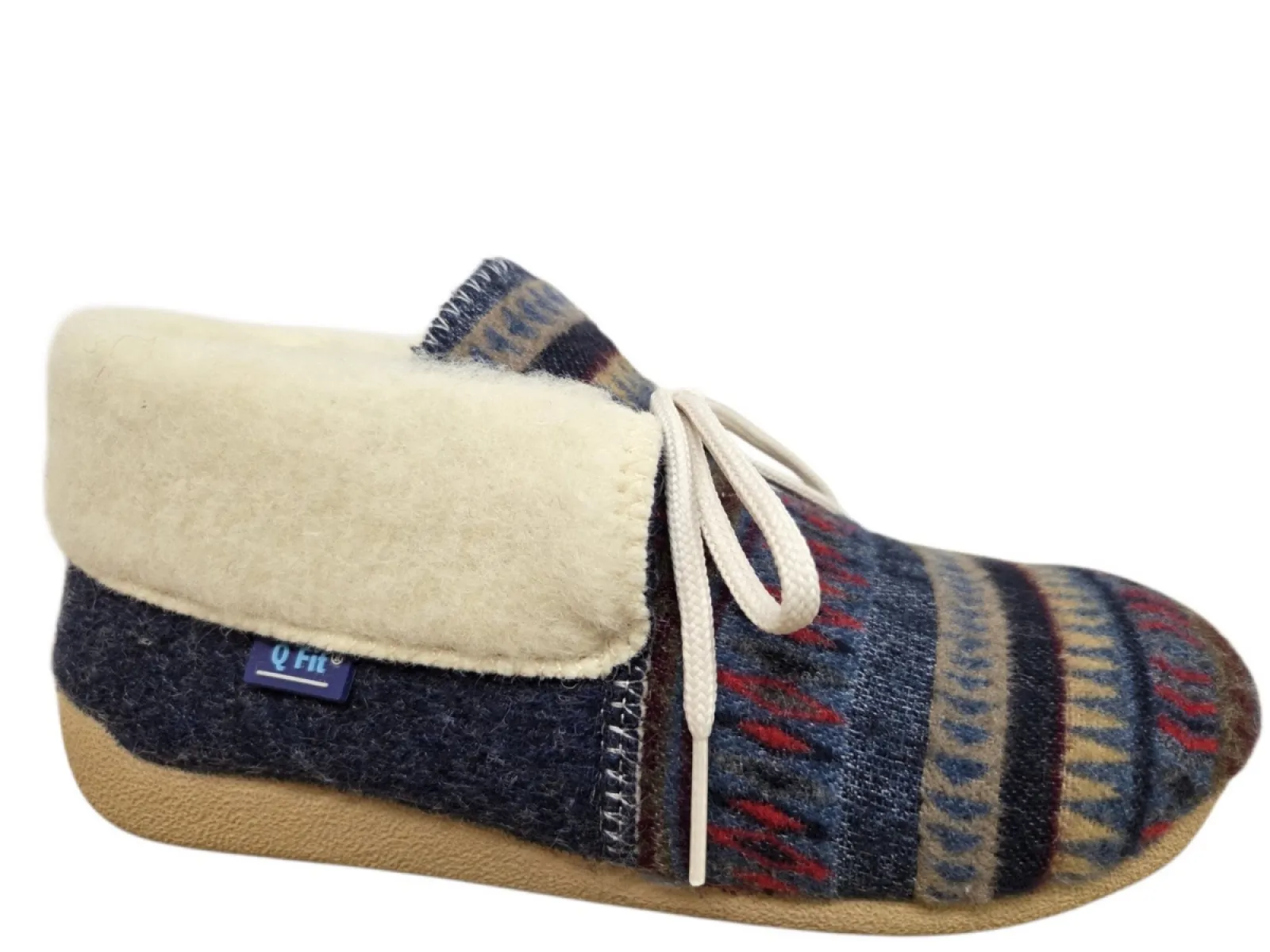Q Fit Q Fit Eskimo Combi Blue Pantoffels Dichte Sloffen Blauw Combi Textiel Dames