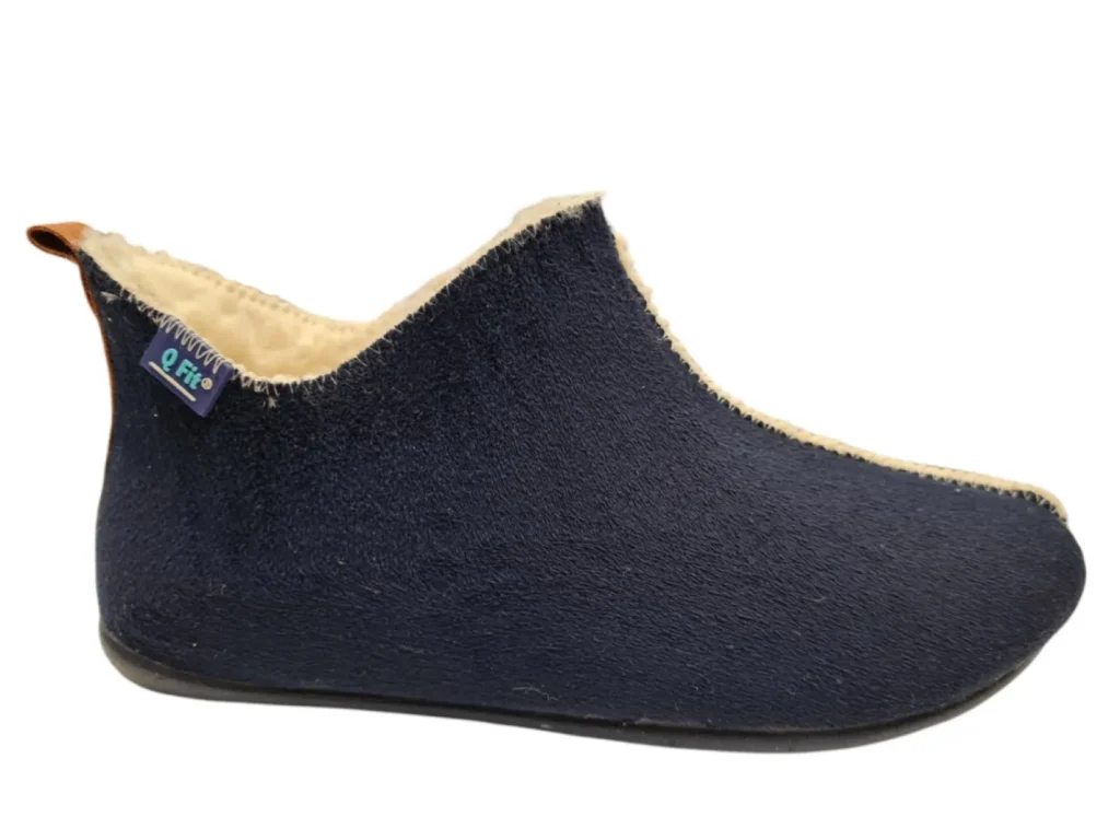 Q Fit Q Fit Madrid Suede Blue Pantoffels Dichte Sloffen Blauw Suede Dames
