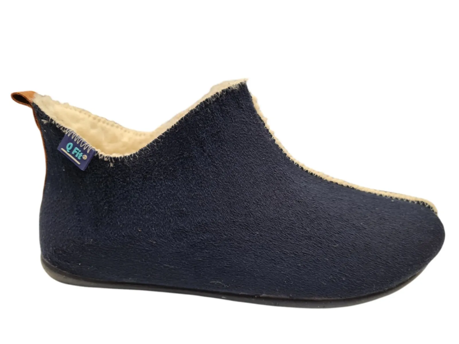 Q Fit Q Fit Madrid Suede Blue Pantoffels Dichte Sloffen Blauw Suede Dames