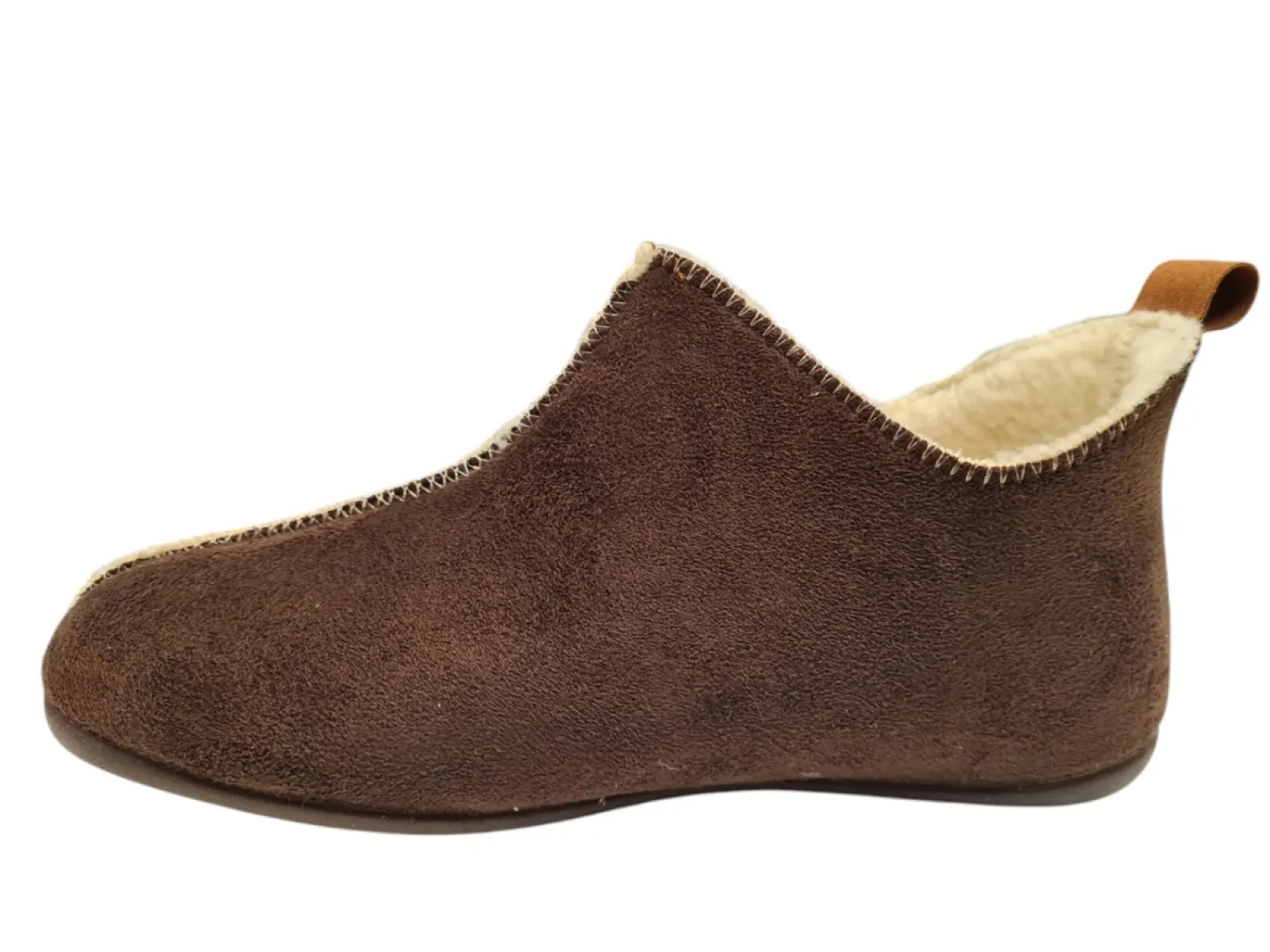 Q Fit Q Fit Madrid Suede Mocca PAntoffels Dichte Sloffen Bruin Suede Dames
