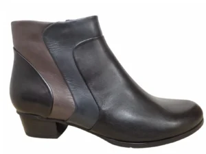 Regarde le Ciel Regarde le Ciel Stefany 403 5322 Black Navy Enkellaarzen Zwart Leer Dames