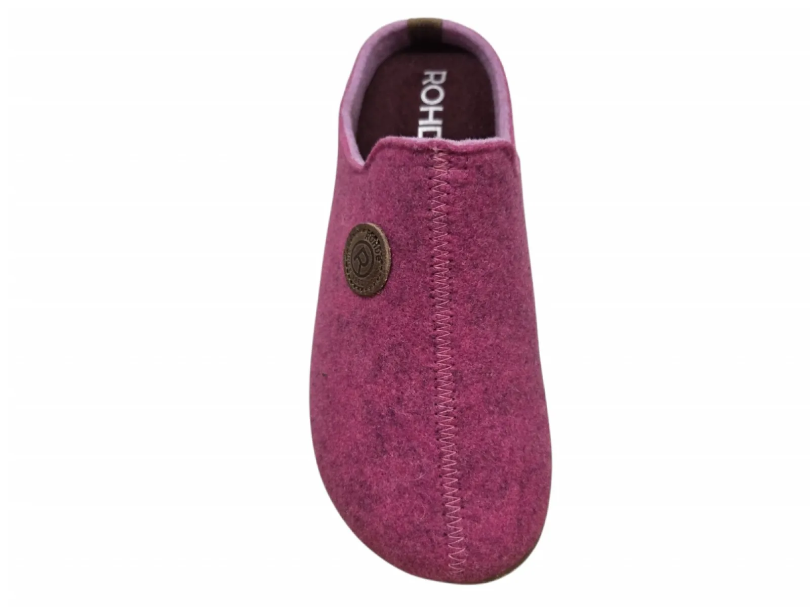 Rohde Rohde 6122 46 Pantoffels Open Sloffen Roze Vilt Dames