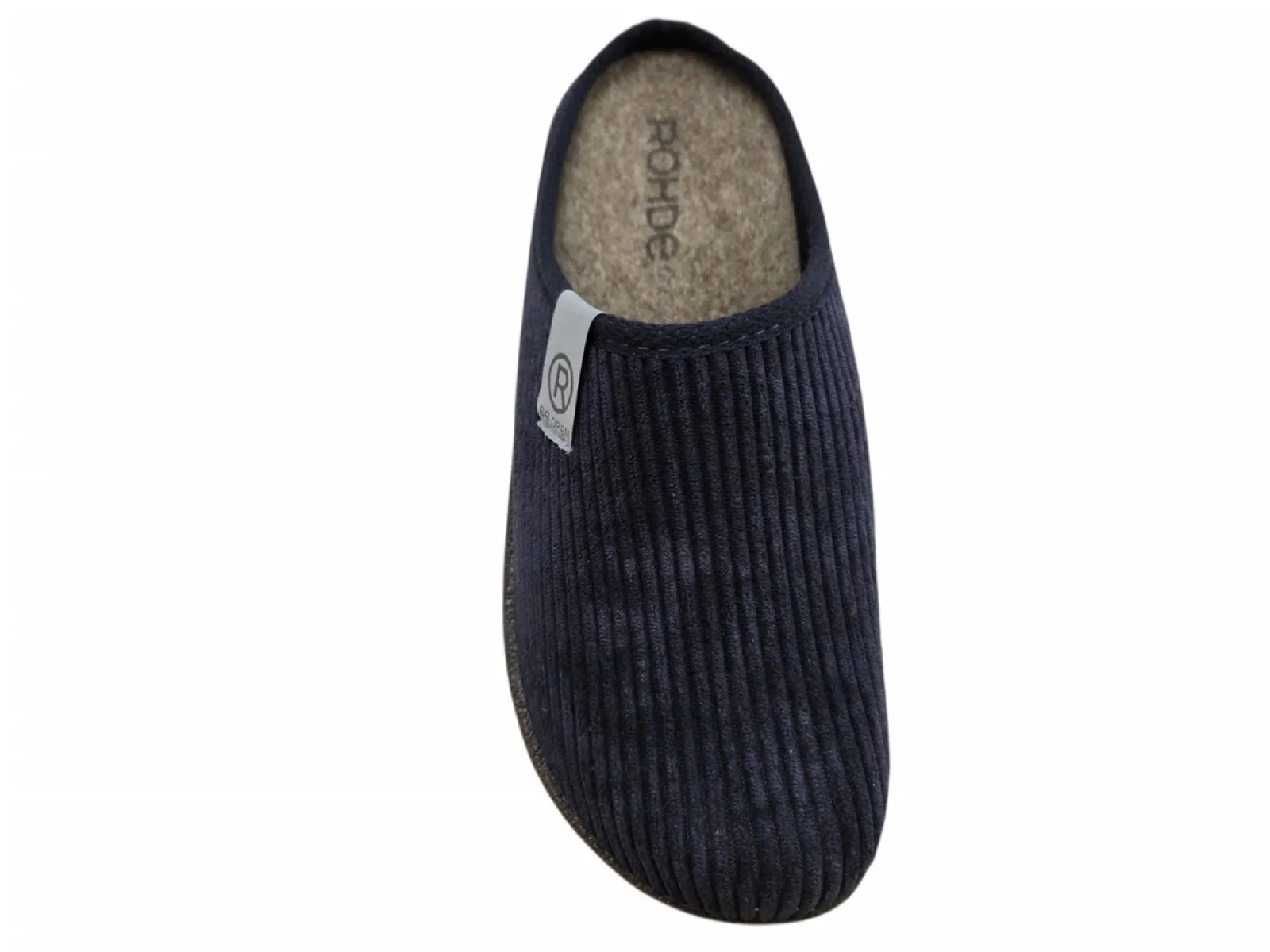 Rohde Rohde 6786 55 Pantoffel Open Sloffen Blauw Rib Textiel Heren