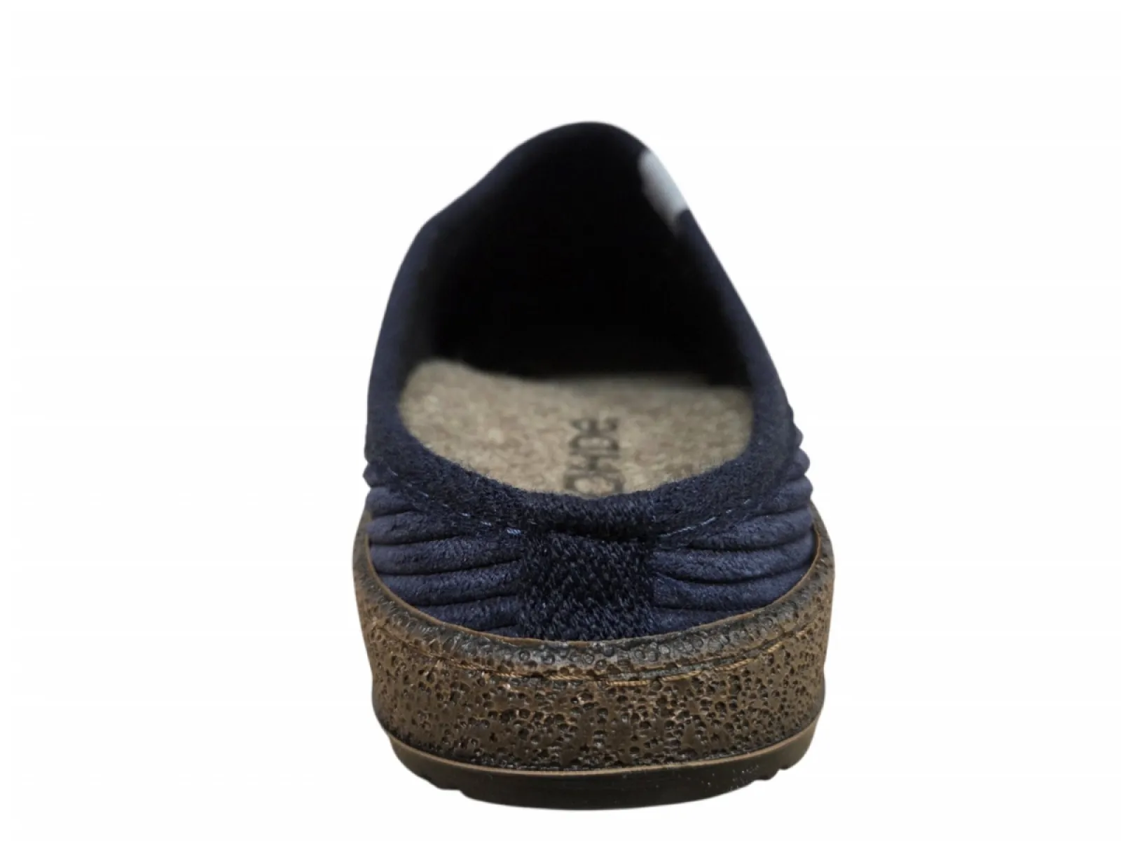 Rohde Rohde 6786 55 Pantoffel Open Sloffen Blauw Rib Textiel Heren