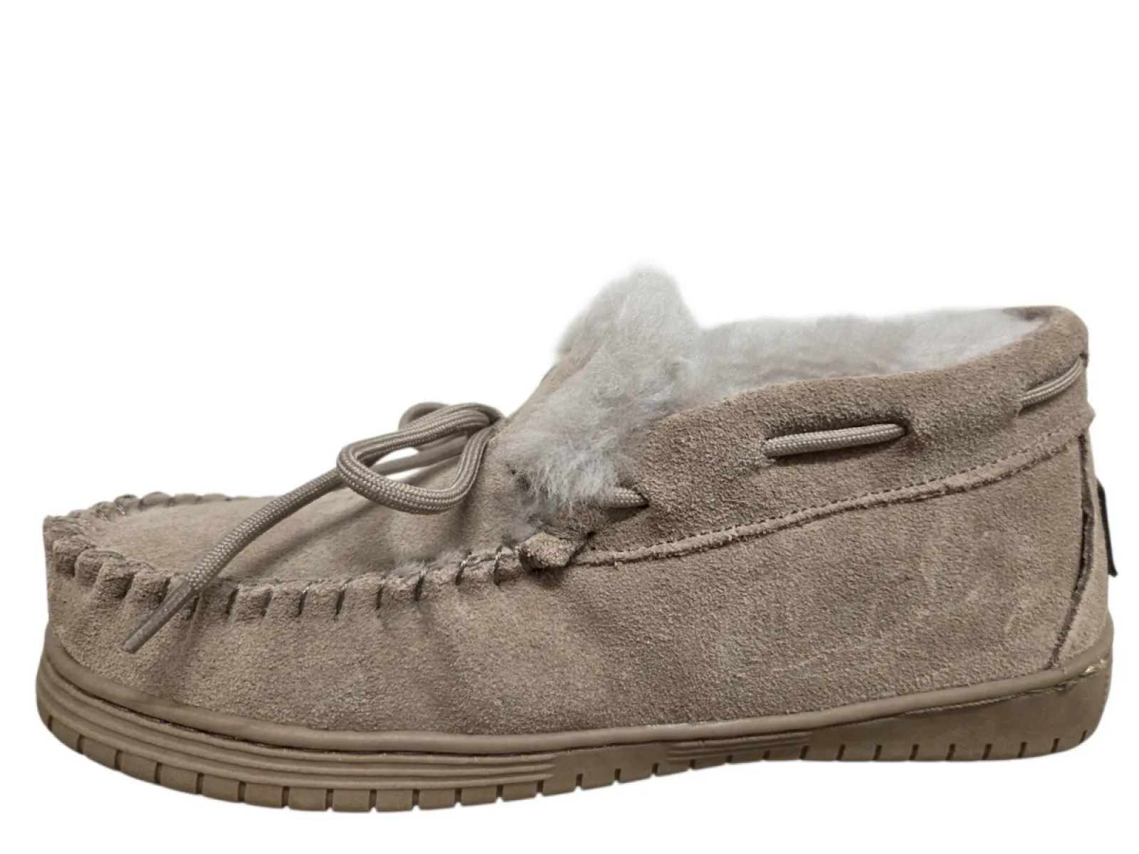 Warmbat Warmbat Bunya Women Suede Taupe Pantoffels Dichte Sloffen Taupe Suede Dames