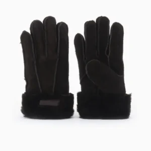 Warmbat Warmbat Glove Women Lammy Patch Choco Handschoenen Bruin Suede Dames