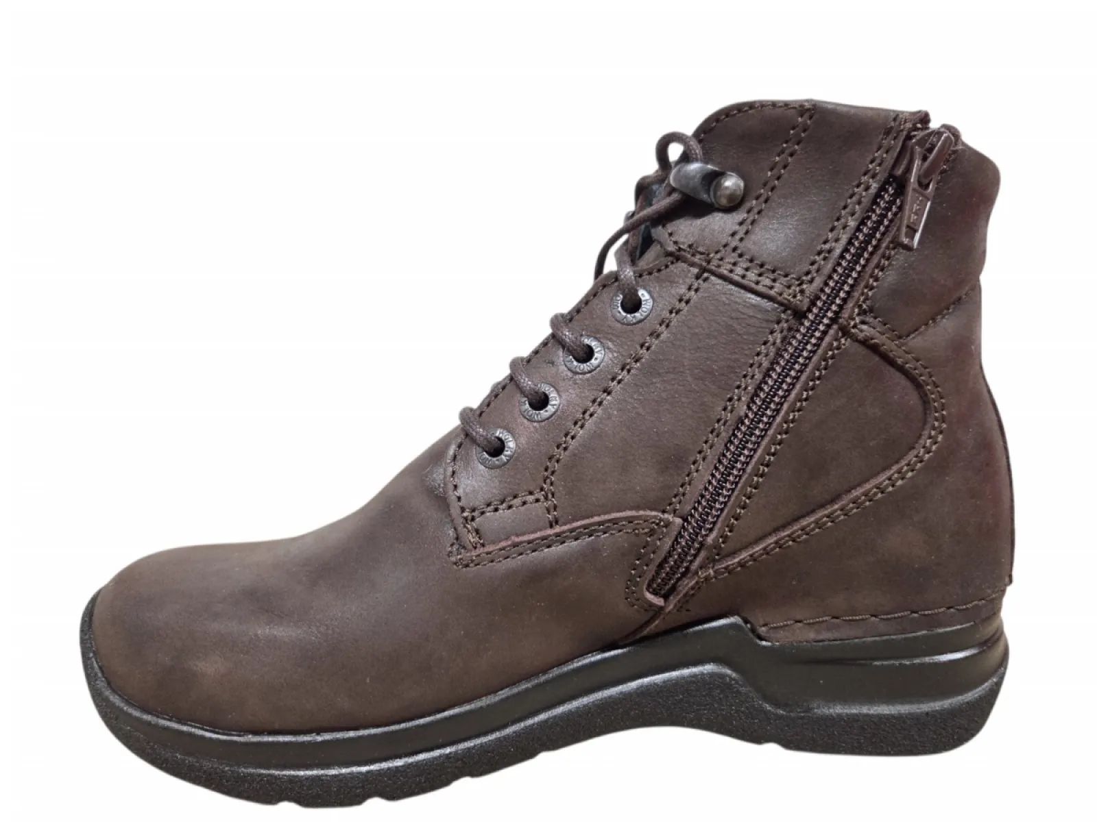 Wolky Wolky 0661636 300 Halfhoge Veterschoenen Bruin Leer Dames